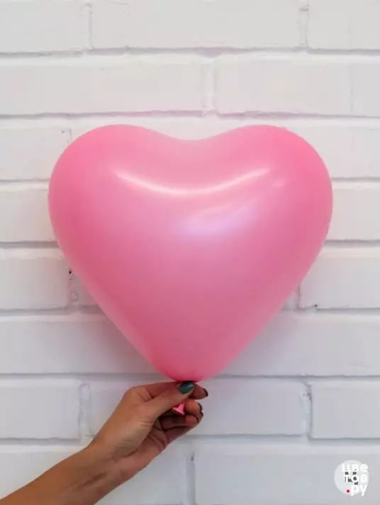 Шар Сердце розовый